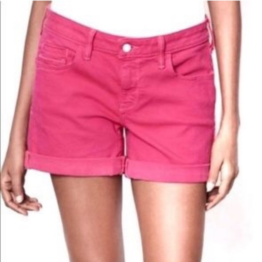 Pilcro and the Letterpress Stet Fit Cuffed Pink Shorts Size 27